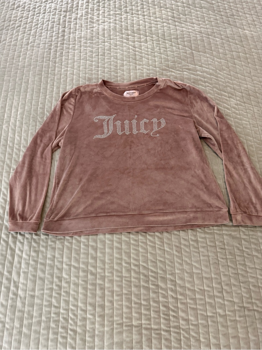 Juicy Couture Velour Pajama Set Rhinestone Y2K Loungewear Sleepwear - Size XL - Picture 2 of 12